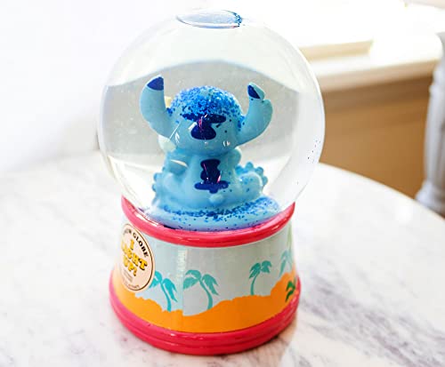 Disney Lilo & Stitch Ohana Light-Up Snow Globe with Swirling Glitter Display Decoration | Home Decor for Kids Room Essentials | Precious Keepsake, Cute Novelty Gifts and Collectibles | 6 Inches Tall