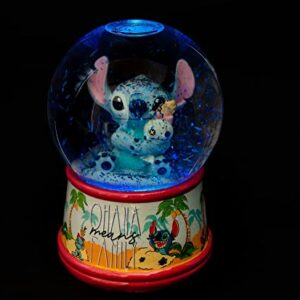 Disney Lilo & Stitch Ohana Light-Up Snow Globe with Swirling Glitter Display Decoration | Home Decor for Kids Room Essentials | Precious Keepsake, Cute Novelty Gifts and Collectibles | 6 Inches Tall