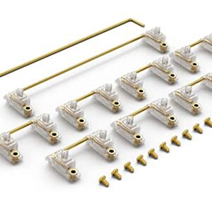 GLORIOUS Keyboard Stabilizer GSV2 Kit for Mechanical Keyboards, Gold Wire and Premium Polymer, MX Compatible, Easy Screw-in, PCB Mount, Enhanced Sound on GMMK 2, PRO & Numpad (2u, 6.25u, and 7u)