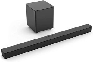 vizo v-series 2.1 home theater sound bar with dts:x, wireless subwoofer, bluetooth, voice assistant compatible, includes remote control - v21-h8 (renewed)