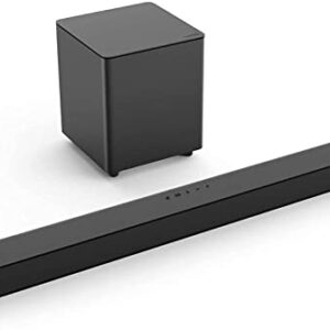 VIZO V-Series 2.1 Home Theater Sound Bar with DTS:X, Wireless Subwoofer, Bluetooth, Voice Assistant Compatible, Includes Remote Control - V21-H8 (Renewed)