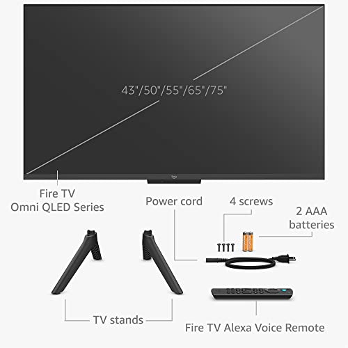 All-new Amazon Fire TV 50" Omni QLED Series 4K UHD smart TV, Dolby Vision IQ, Local Dimming, hands-free with Alexa