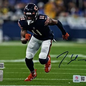 Darnell Mooney Chicago Bears Signed Autographed 8x10 Action Photo in Blue Jersey Beckett COA, Verified by BLOCKS