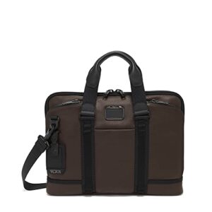 tumi - alpha bravo academy briefcase - dark brown