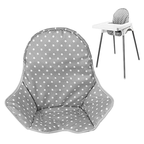 Twoworld High Chair Cushion for IKEA Antilop Highchair, Baby High Chair Seat Cover Liner Mat Pad Cushion for IKEA Antilop High Chair (Fashion Gray)