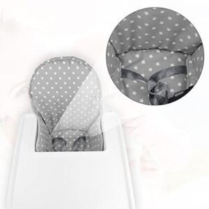 Twoworld High Chair Cushion for IKEA Antilop Highchair, Baby High Chair Seat Cover Liner Mat Pad Cushion for IKEA Antilop High Chair (Fashion Gray)