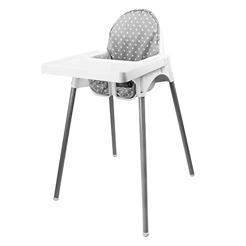 Twoworld High Chair Cushion for IKEA Antilop Highchair, Baby High Chair Seat Cover Liner Mat Pad Cushion for IKEA Antilop High Chair (Fashion Gray)