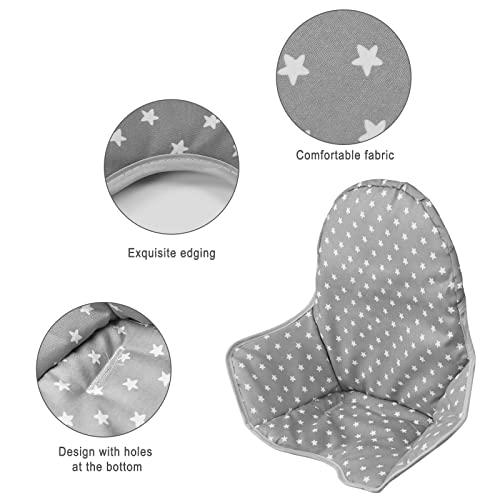 Twoworld High Chair Cushion for IKEA Antilop Highchair, Baby High Chair Seat Cover Liner Mat Pad Cushion for IKEA Antilop High Chair (Fashion Gray)