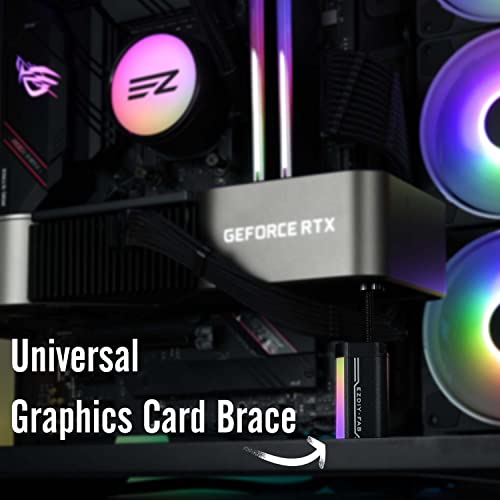 EZDIY-FAB GPU Support Bracket,5V 3PIN ARGB Graphics Card Brace, GPU Support Stand Adjustable Height,Aluminum Video Card Sag Holder