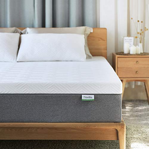 Novilla 8-Inch Gel Memory Foam Queen Size Mattress for Pressure Relief, Enhanced Support & Plush Comfort, Queen Mattress in a Box, Bliss