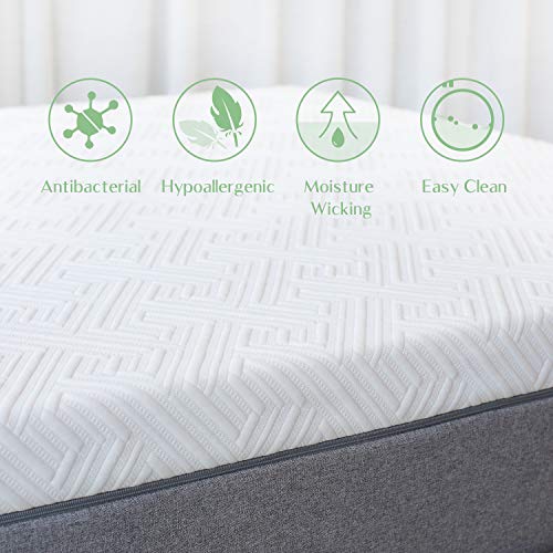 Novilla 8-Inch Gel Memory Foam Queen Size Mattress for Pressure Relief, Enhanced Support & Plush Comfort, Queen Mattress in a Box, Bliss