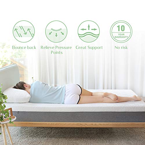 Novilla 8-Inch Gel Memory Foam Queen Size Mattress for Pressure Relief, Enhanced Support & Plush Comfort, Queen Mattress in a Box, Bliss