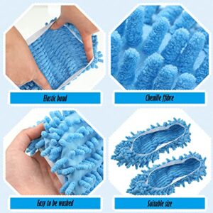 20pcs Mop Slippers Shoes Cover Mop Slippers for Floor Cleaning Mop Socks Soft Washable Reusable Microfiber Foot Socks Floor Dust Dirt Hair Cleaner for Bathroom Office Kitchen House Polishing Cleaning