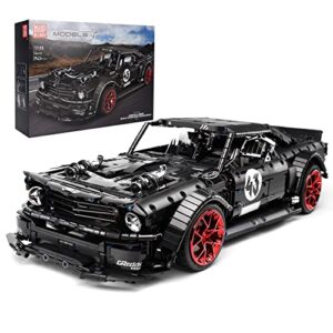 mould king 13108n mustang car building kits, moc building blocks set to build, gift toy for kids age 8+ /adult collections enthusiasts(2943 pieces, static versionl)