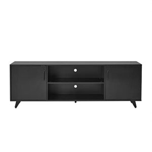 Panana Modern TV Stand for 70 Inch TV, Entertainment Center Television Stands Black TV Console with Storage Cabinets and Open Shelves Media Console TV Table for Living Room Bedroom