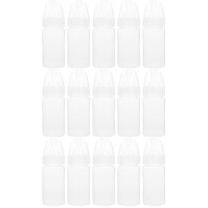 doitool 15 pcs newborn disposable milk bottles babies supple milk bottles classic clear neck bottles (white)
