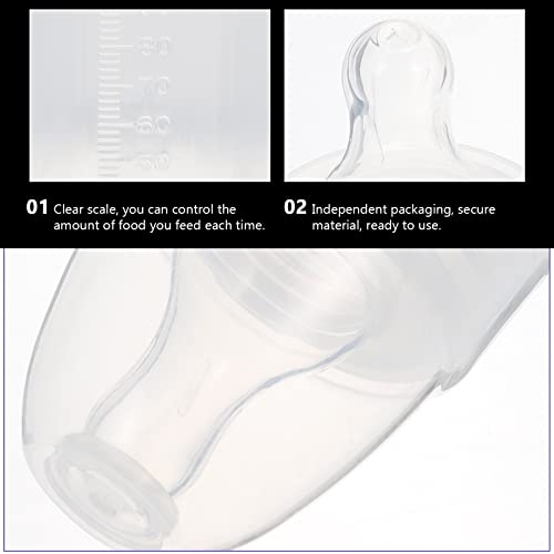 DOITOOL 15 Pcs Newborn Disposable Milk Bottles Babies Supple Milk Bottles Classic Clear Neck Bottles (White)