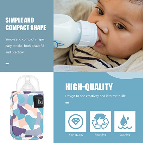 Toyvian 1Pcs USB Baby Bottle Warmer 3 Gears Temperature Adjustable Bottle Warmer, Insulated Milk Bottle Bag Portable Breastmilk Warmer Bag