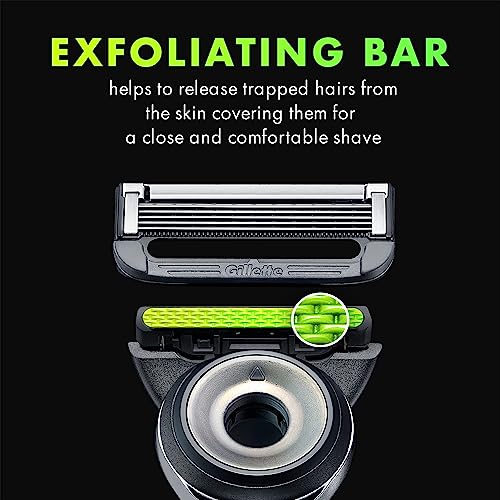 Gillette Labs with Exfoliating Bar by Gillette Mens Razor and Travel Case, Shaving Kit for Men, Storage on the Go, Includes Travel Case, 1 Handle, 3 Razor Blade Refills, and Premium Magnetic Stand