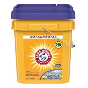 Arm & Hammer 33200-01001 Powder Laundry Detergent, Crisp Clean, 18lb Pail and Bounty Quick Size Paper Towels, White, 8 Family Rolls = 20 Regular Rolls (Packaging May Vary)
