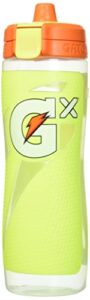 gatorade gx hydration system, non-slip gx squeeze bottles neon yellow plastic, 30 oz