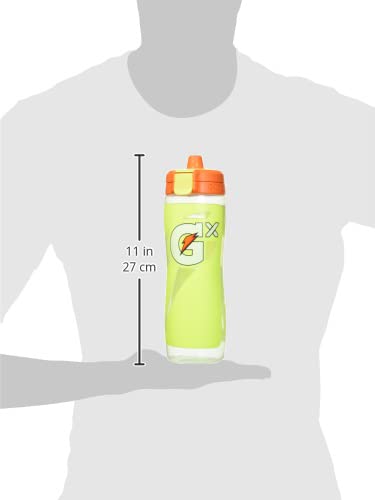 Gatorade Gx Hydration System, Non-Slip Gx Squeeze Bottles Neon Yellow Plastic, 30 Oz