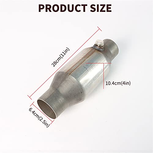 BONILORA EPA 2.5" Inlet/Outlet Universal Catalytic Converter Stainless Steel & O2 Port