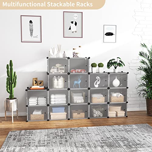 WEXCISE Portable Shoe Rack Organizer with Door, 96 Pairs Shoe Storage Cabinet Easy Assembly, Plastic Adjustable Shoe Storage Organizer Stackable Detachable Free Standing DIY Expandable 12 Tier Black