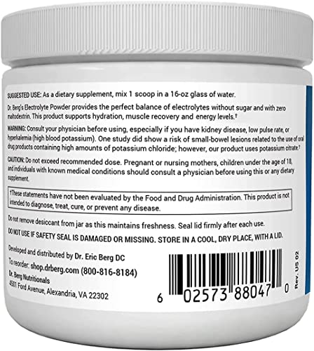 Dr. Berg Hydration Keto Electrolyte Powder - Enhanced w/ 1,000mg of Potassium & Real Pink Himalayan Salt (NOT Table Salt) - Orange Flavor Hydration Drink Mix Supplement - 50 Servings