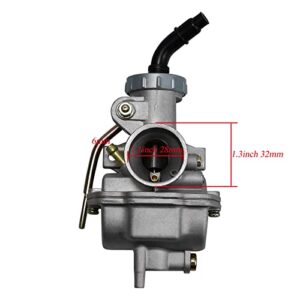 PZ20 Carburetor for Kazuma Baja 50cc 70cc 90cc 110cc 125cc TaoTao 110B NST SunL Chinese Quad 4 Stroke ATV 4 Wheeler Go Kart Dirt Bike Honda CRF50F XL75 CRF80F XR50R with Air Fuel Filter