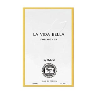 Hybrid & Company La Vida Bella Fragrance for Women Eau De Parfum Natural Spray Elegant Scent, 3.4 Fl Oz