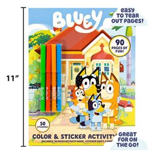 Bluey Coloring & Activity & Sticker Book, Great for at-Home Kids Activities, Perfect Road Trip & Travel Activity Kit, Screen-Free Fun Coloring Book for Ages 3, 4, 5, 6