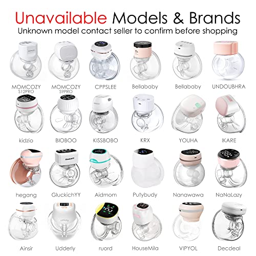 QIUXQIU Wearable Breast Pump Milk Collector Cup Accessories, Compatible with for TSRETE Momcozy S9/S10/S12 Wearable Breast Pump Include Duckbill Valve&Silicone Diaphragm&24mm Flange&Linker 1 PCS