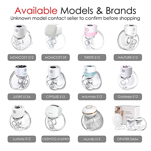 QIUXQIU Wearable Breast Pump Milk Collector Cup Accessories, Compatible with for TSRETE Momcozy S9/S10/S12 Wearable Breast Pump Include Duckbill Valve&Silicone Diaphragm&24mm Flange&Linker 1 PCS