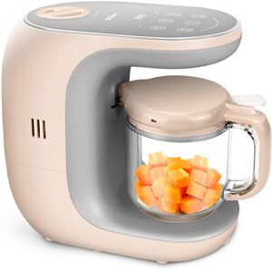 baby food maker, baby food processor blender grinder steamer cooks blends healthy homemade baby food in minutes touch screen control… (bfm-003)