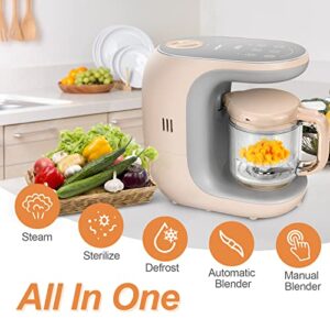 Baby Food Maker, Baby Food Processor Blender Grinder Steamer Cooks Blends Healthy Homemade Baby Food in Minutes Touch Screen Control… (BFM-003)