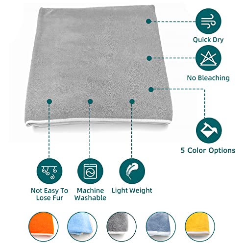 SAMSIER Oversized Beach Towel, Extra Large Pool Towel 35”x71”, Solid Beach Recliner Cover, Soft Quick-Dry Outdoor Shawl, Summer Ideal Gift for Family & Friend (Grey, 1 Pack)