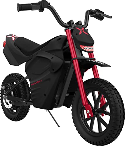 Hover-1 E-Track Electric Dirt Bike | 9MPH Top Speed, 9 Mile Range, 4HR Quick Charge,12.5" Air-Filled Tires, 120LB Max Weight, 2.25ft Tall, UL Certified & Tested - Safe for Kids & Teens, Red