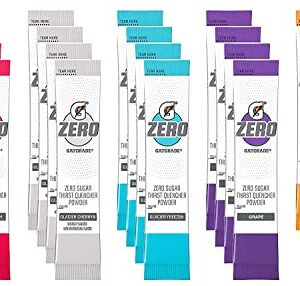 Gatorade G Zero Powder, Individual Packets, 5 Flavor Variety Pack - 4 of Each Flavor, Pack of 20-0.10oz