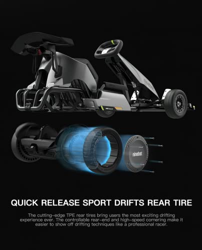 stio Electric GoKart Pro and Gokart Bundle Rear Tire Kit Compatible with Ninebot by Segway Go Kart PRO,Gokart(with Ninebot S Max), S-MAX Quick Release Sports Drift Tires Original Accessories (2PCS)