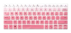 keyboard skin compatible with dell inspiron 14 5406 5402 5490 5493 7490,dell inspiron 13 5000 5390 5391 5300 7306 7306 7390 7391 13.3", vostro 13 5390 5391 5490, dell latitude 3301 3410 (pink ombre)