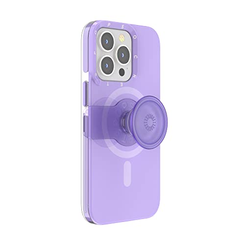 PopSockets: iPhone 13 Pro Case with Phone Grip and Slide Compatible with MagSafe, Phone Case for iPhone 13 Pro, Wireless Charging Compatible- Violet