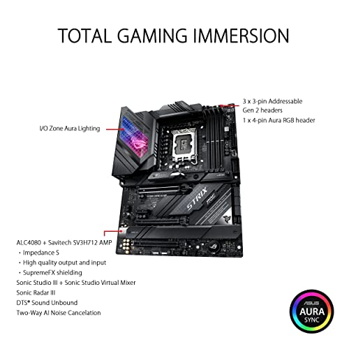 INLAND 1TB GEN 4 PCIE 4.0 NVMe M.2 2280 SSD + Intel Core i9-12900K Desktop Processor 16 (8P+8E) Cores up to 5.2 GHz Unlocked LGA1700 Desktop Processor with ASUS ROG Strix Z690-E Gaming WiFi Motherboar