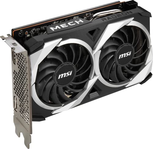 MSI Gaming AMD Radeon RX 6500 XT 64-bit 4GB GDDR6 DP/HDMI PCIe 4 Torx Twin Fans FreeSync DirectX 12 VR Ready OC Graphics Card (RX 6500 XT MECH 2X 4G OC)