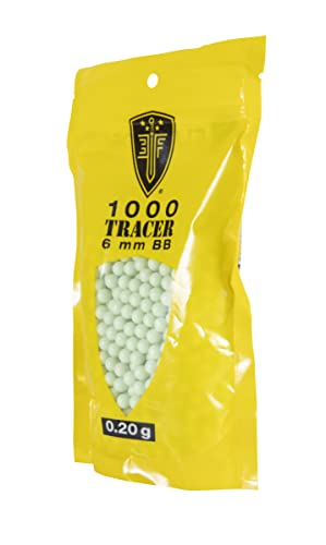 Elite Force Tracer BBS Glow-in-The-Dark Premium 6mm Airsoft BBS Ammo, 1000 Count, 0.20 Gram, One Size