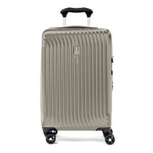 travelpro maxlite air hardside expandable luggage, 8 spinner wheels, lightweight hard shell polycarbonate, champagne, carry-on 21-inch