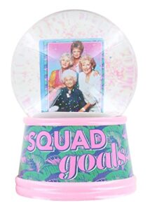 silver buffalo the golden girls squad goals mini snow globe with swirling glitter display