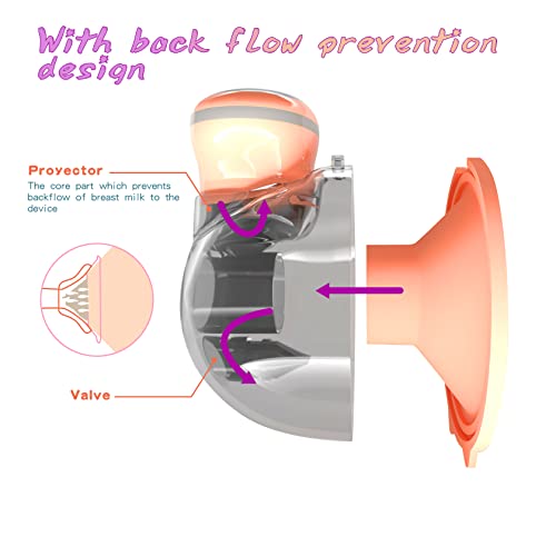 Wearable Breast Pump, Electric Breast Pump, Touchscreen LCD Display Hands Free Breast Pump with 3 Modes & 9 Levels, Spill-Proof Rechargeable Low Noice Pain-Free Breast Pump (19/21/24 mm Flange)