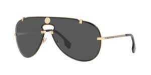 versace man sunglasses gold frame, dark grey lenses, 0mm