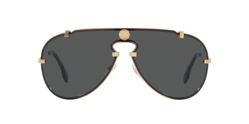 Versace Man Sunglasses Gold Frame, Dark Grey Lenses, 0MM